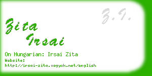 zita irsai business card